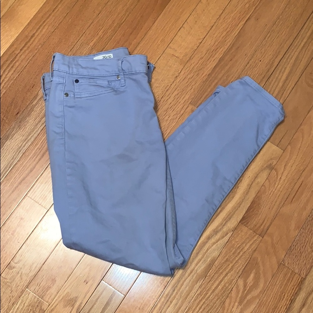 Women's Blue Skinny Ankle Chino Jeans